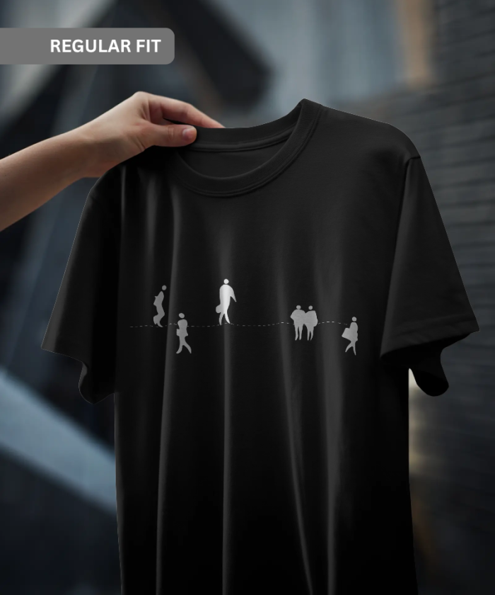 Black Unisex Regular T-Shirt | Human Figures