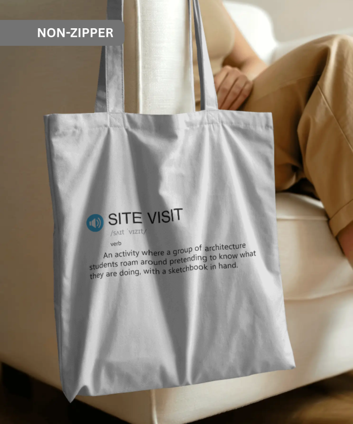 White Tote Bag Non Zipper | Site Visits