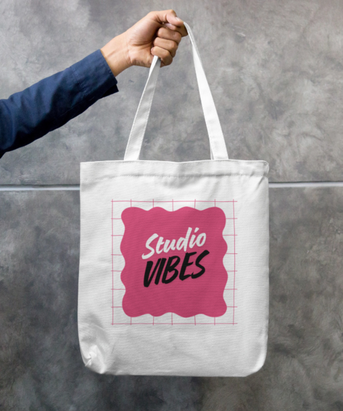 Studio Vibes | Tote Bag Zipper | White