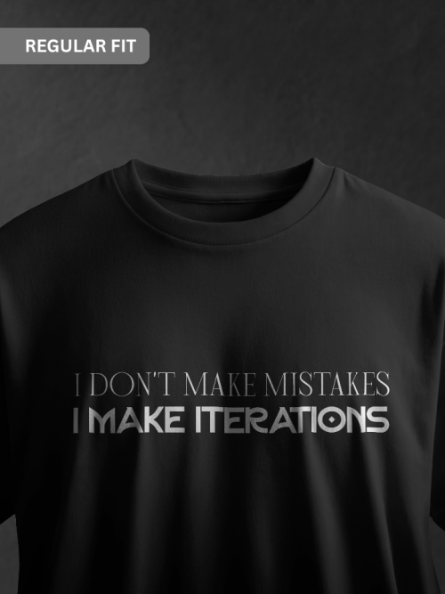 Black Unisex Regular T-Shirt | I make Iterations