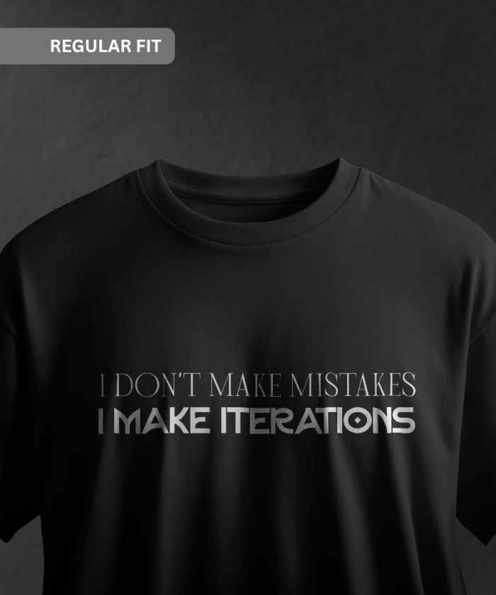 Black Unisex Regular T-Shirt | I make Iterations