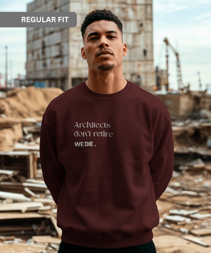 Maroon Unisex Sweatshirt | We don't Retire