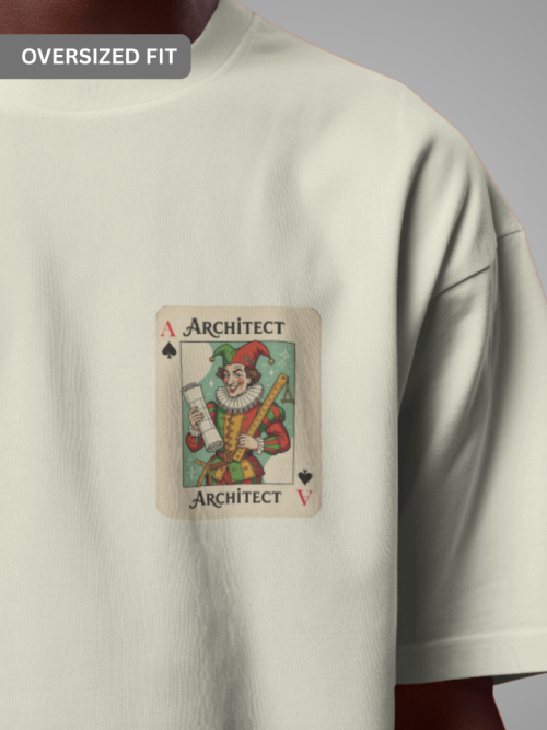 Off-white | Unisex Oversized Classic T-Shirt | Poker Card