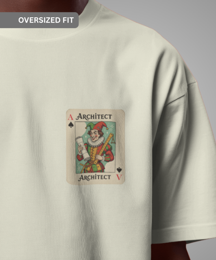 Off-white | Unisex Oversized Classic T-Shirt | Poker Card